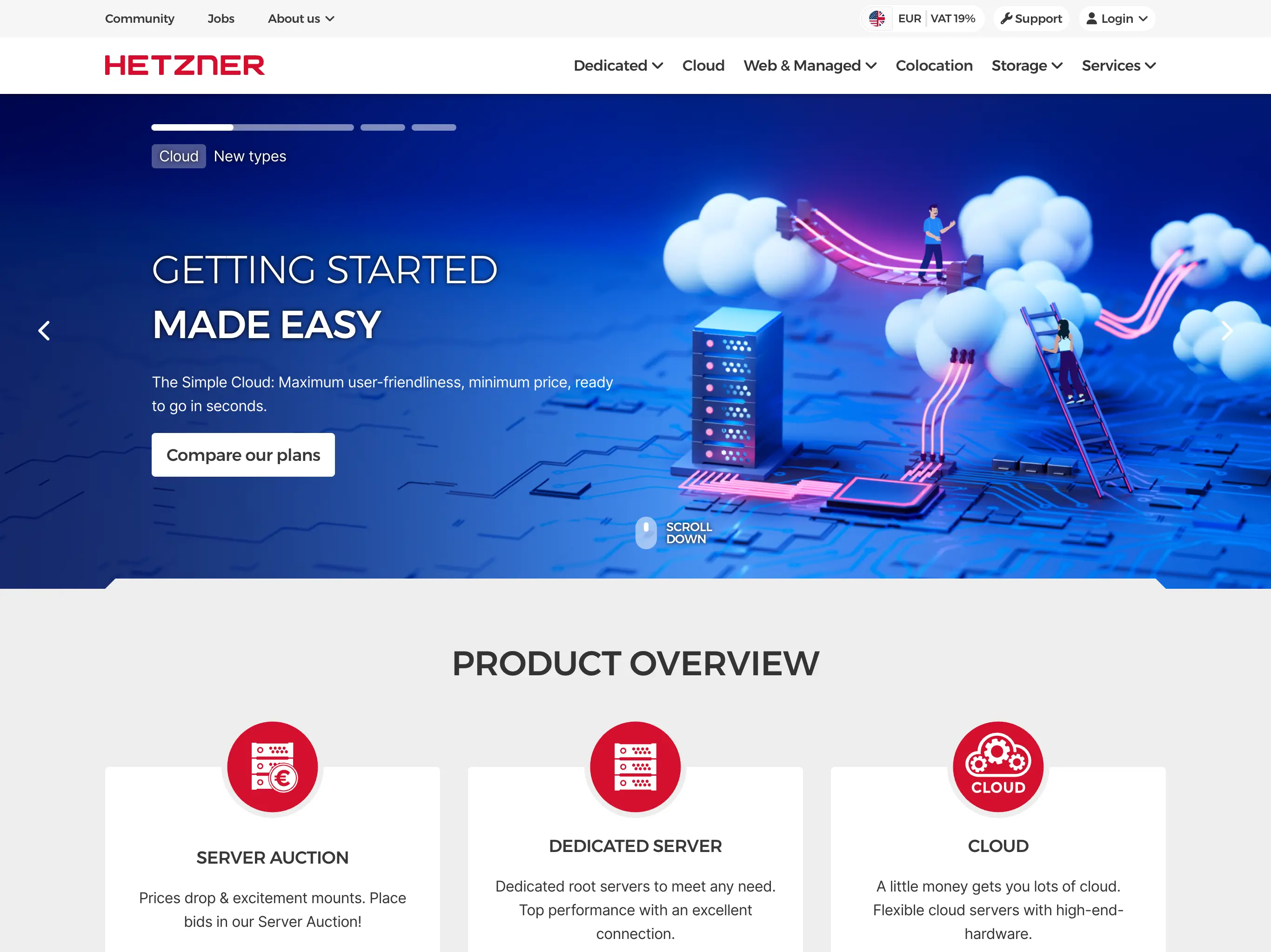 Hetzner Homepage