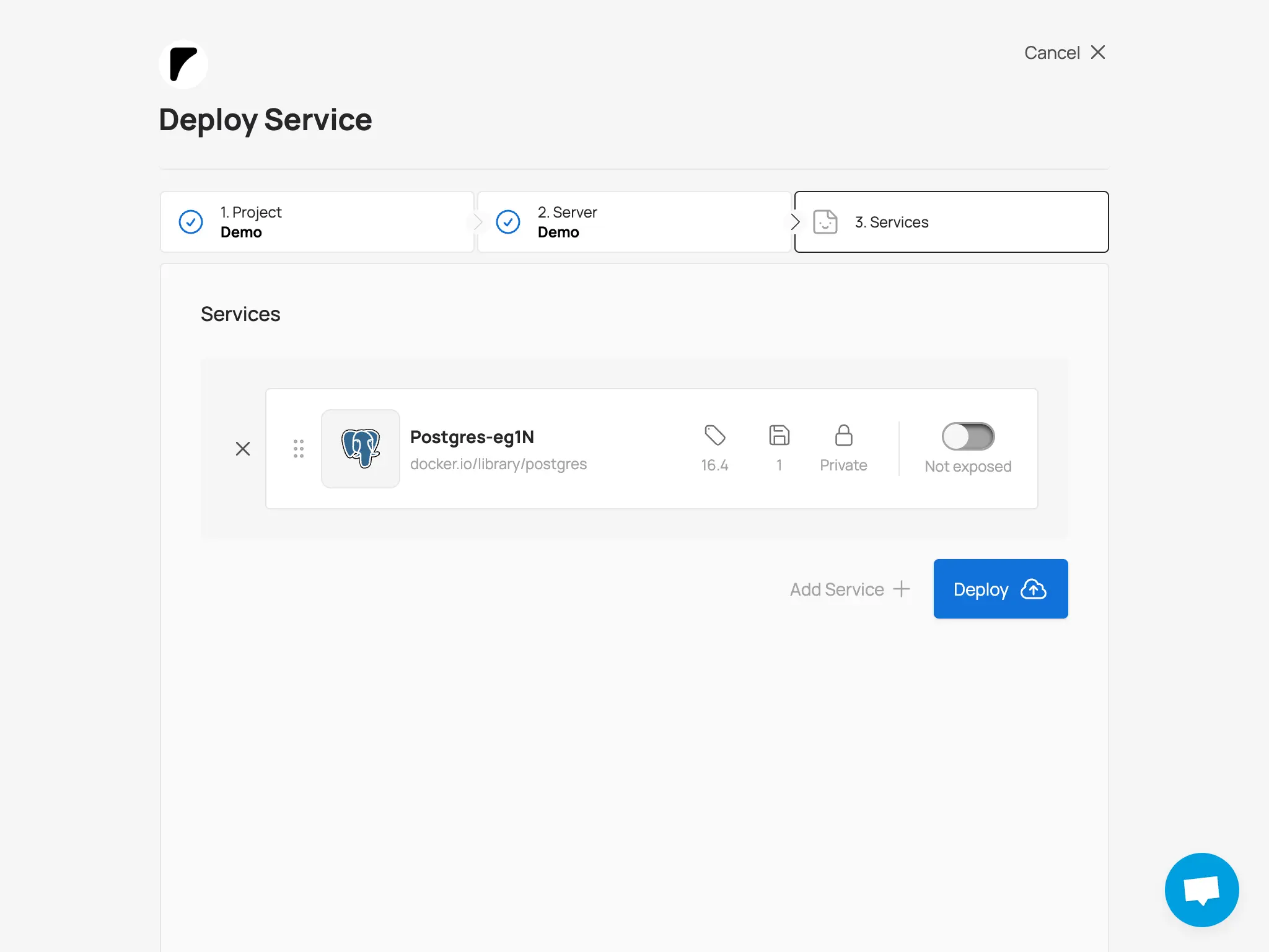 Postgres service on Sliplane