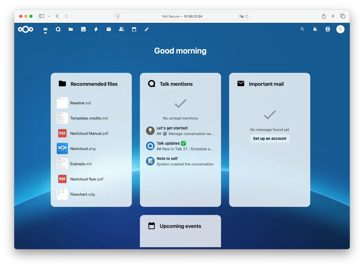 Nextcloud Dashboard